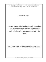 Trách nhiệm xã hội và hiệu quả tài chính của doanh nghiệp: Trường hợp nghiên cứu từ các ngân hàng thương mại Việt Nam