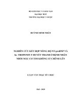 Nghiên cứu kết hợp nồng độ NT-proBNP và hs-Troponin T huyết thanh ở bệnh nhân nhồi máu cơ tim không ST chênh lên tại Bệnh viện trường Đại học Y Dược Huế (FULL TEXT)