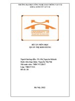 Đồ án QUẢN TRỊ KHO HÀNG