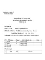 KHDH HOẠT ĐỘNG TRẢI NGHIỆM, LỚP 6