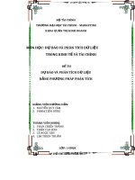 dự báo và phân tích dữ liệu bằng phương pháp phân tích 