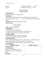 Giáo án tiếng anh lớp 3 sách global success (kì 2)