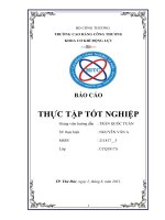 Báo cáo thực tập ngành công nghệ kỹ thuật ô tô - Hệ Cao Đẳng