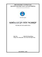 KHÓA LUẬN TỐT NGHIỆP: HOÀN THIỆN CÔNG TÁC KẾ TOÁN DOANH THU, CHI PHÍ VÀ XÁC ĐỊNH KẾT QUẢ KINH DOANH TẠI CÔNG TY CỔ PHẦN CÔNG NGHỆ PHẨM HẢI PHÒNG