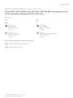 PHÁT SINH CHỦNG LOẠI của THỰC vật hạt kín, vietnamese version of the angiosperm phylogeny poster (APP) 2019