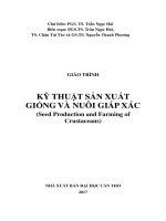 GIÁO TRÌNH KỸ THUẬT SẢN XUẤT GIỐNG VÀ NUÔI GIÁP XÁC (Seed Production and Farming of Crustaceans)