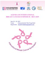 AGENDA OF INTERNATIONAL BREAST CANCER SYMPOSIUM IBCS 2019