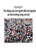 Tác động của con người đến tài nguyên và môi trường vùng ven bờ Theo Rockstrom và cọng sự