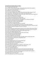 CÂU HỎI ÔN TẬP CHĂN NUÔI ĐẠI CƯƠNG