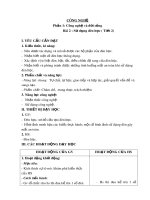 Giáo án môn Công nghệ lớp 3 sách Chân trời sáng tạo: Tuần 5