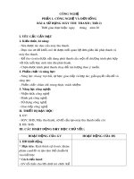 Giáo án môn Công nghệ lớp 3 sách Chân trời sáng tạo: Tuần 11