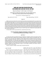 Chiến lược thích ứng với biến đổi khí hậu của hộ nông dân tại khu vực Tây Bắc, Việt Nam