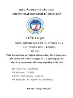 Phân tích nội dung quy luật từ những sự thay đổi về lượng dẫn đến sự thay đổi về chất và ngược lại  từ nội dung quy luật này rút ra ý nghĩa thực tiễn trong hoạt động ở việt nam 