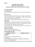 Giáo án môn Hoạt động trải nghiệm lớp 3 sách Cánh diều: Tuần 8