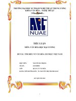 TIỂU LUẬN môn  văn hóa học đại CƯƠNG đề tài TÌM HIỂU về văn hóa ẩm THỰC VIỆT NAM 