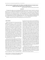 Kết quả khảo nghiệm một số giống ngô biến đổi gen có khả năng kháng sâu keo mùa thu tại tỉnh Sơn La