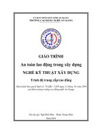 Giáo trình An toàn lao động trong xây dựng (Nghề: Kỹ thuật xây dựng - Trình độ CĐ/TC) - Trường Cao đẳng Nghề An Giang