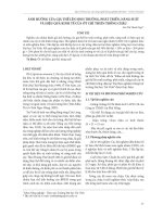 Ảnh hưởng của giá thể lên sinh trưởng, phát triển, năng suất và hiệu quả kinh tế của ớt chỉ thiên trồng chậu