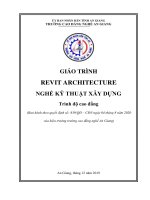 Giáo trình Revit Architecture (Nghề: Kỹ thuật xây dựng - Trình độ Cao đẳng) - Trường Cao đẳng Nghề An Giang