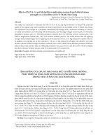 Ảnh hưởng của chu kỳ phun kali hữu cơ đến sinh trưởng, phát triển và năng suất giống dưa vàng Kim Hoàng Hậu trong nhà có mái che tại Thanh Hóa