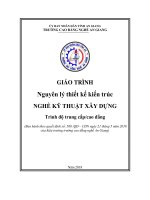 Giáo trình Nguyên lý thiết kế kiến trúc (Nghề: Kỹ thuật xây dựng - Trình độ CĐ/TC) - Trường Cao đẳng Nghề An Giang