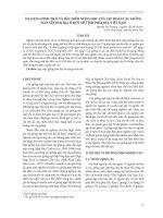 Đa dạng hình thái và đặc điểm nông học của tập đoàn các giống ngô nếp bản địa ở một số tỉnh phía Bắc Việt Nam