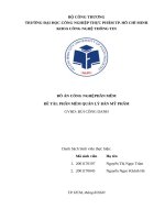 ĐỒ ÁN CÔNG NGHỆ PHẦN MỀM ĐỀ TÀI: PHẦN MỀM QUẢN LÝ BÁN MỸ PHẨM