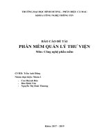 BÁO CÁO ĐỀ TÀI PHẦN MỀM QUẢN LÝ THƯ VIỆN