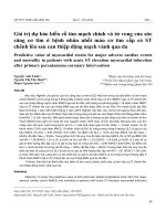 Giá trị dự báo biến cố tim mạch chính và tử vong của sức căng cơ tim ở bệnh nhân nhồi máu cơ tim cấp có ST chênh lên sau can thiệp động mạch vành qua da