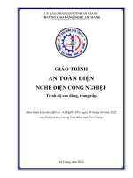 Giáo trình An toàn điện (Nghề: Điện công nghiệp - Trình độ CĐ/TC) - Trường Cao đẳng Nghề An Giang