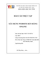 BÁO CÁO THỰC TẬP XÂY DỰNG WEBSITE BÁN HÀNG ONLINE