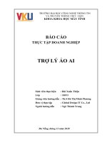 BÁO CÁO THỰC TẬP DOANH NGHIỆP TRỢ LÝ ẢO AI