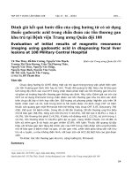 Đánh giá kết quả bước đầu của cộng hưởng từ có sử dụng thuốc gadoxetic acid trong chẩn đoán các tổn thương gan khu trú tại Bệnh viện Trung ương Quân đội 108