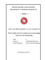NHÓM 04 TIỂU LUẬN Nghiên cứu Green Logistics