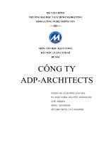 MÔN TIN HỌC ĐẠI CƯƠNG BÀI TIỂU LUẬN CUỐI KÌ ĐỀ BÀI CÔNG TY ADP-ARCHITECTS