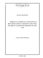 luận án tiến sĩ kinh tế đề tài NGHIÊN CỨU TẠO ĐỘNG LỰC CHO NGƯỜI LAO ĐỘNG TRONG LĨNH VỰC THĂM DÒ VÀ KHAI THÁC DẦU KHÍ CỦA TẬP ĐOÀN DẦU KHÍ QUỐC GIA VIỆT NAM