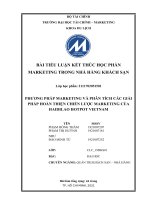 PHƯƠNG PHÁP MARKETING và PHÂN TÍCH các GIẢI PHÁP HOÀN THIỆN CHIẾN lược MARKETING của HAIDILAO HOTPOT VIETNAM