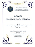 BÁO CÁO Cảm Biến Và Cơ Cấu Chấp Hành  ĐỀ TÀI Thiết Kế Và Xây Dựng Hệ Thống Điều Khiển Tự Động Cho Nhà Nuôi Yến