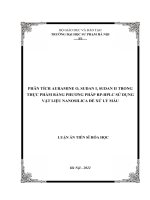 Phân tích auramin o, sundan i, sudan II trong thực phẩm bằng phương pháp RP HPLC sử dụng vật liệu nanosilica để xử lý mẫu 