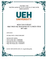 BÁO cáo CUỐI kỳ học PHẦN dự báo KINH tế và PHÂN TÍCH dữ LIỆU 