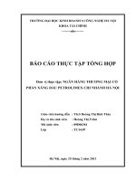 Một số biện pháp nhằm nâng cao kết quả hoạt động kinh doanh tại ngân hàng thương mại cổ phần xăng dầu Petrolimex chi nhánh Hà Nội