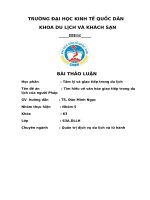 Tâm lý và giao tiếp trong du lịch  đề án Tìm hiểu về văn hóa giao tiếp trong du lịch của người Pháp