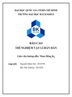 BÁO cáo THÍ NGHIỆM vật lí bán dẫn 