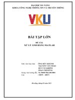 BÀI tập lớn đề tài xử lý ẢNH BẰNG MATLAB 