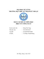 BÁO cáo đồ án môn học điện tử CÔNG SUẤT thiết kế bộ chỉnh lưu cầu ba pha để điều khiển tốc độ động cơ điện một chiều kích từ độc lập 