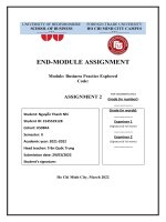 END MODULE ASSIGNMENT module business practice explored code ASSIGNMENT 2 