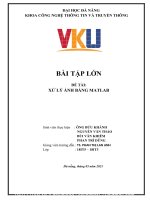BÀI tập lớn đề tài xử lý ẢNH BẰNG MATLAB 