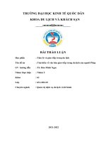 đề án  tìm hiểu về văn hóa giao tiếp trong du lịch của người pháp 