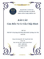BÁO cáo cảm biến và cơ cấu chấp hành đề tài thiết kế và xây dựng hệ thống điều khiển tự động cho nhà nuôi yến 