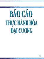 Báo cáo thực hành hóa đại cương